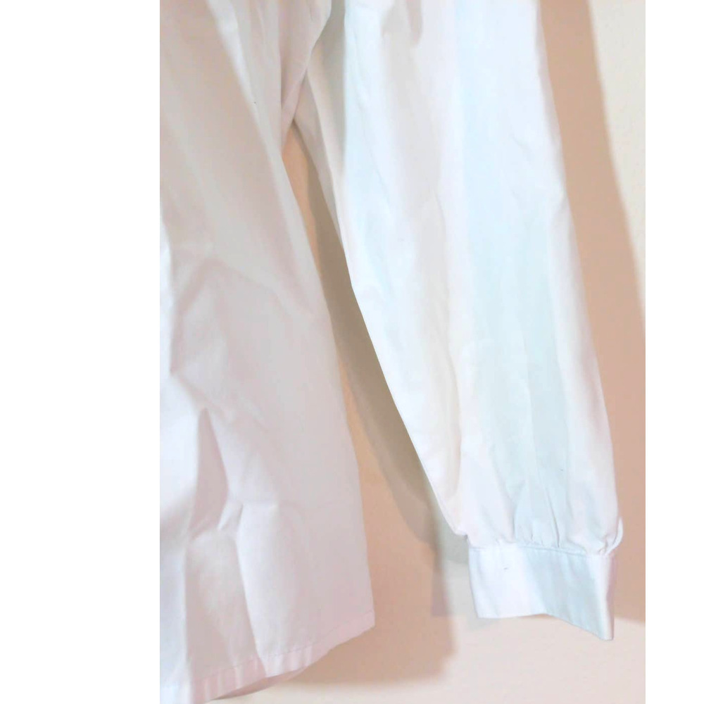 Projections Vintage  Celtic Women SZ 8 White Embroidery Cutout Collar Pleat  Top - Picture 6 of 8